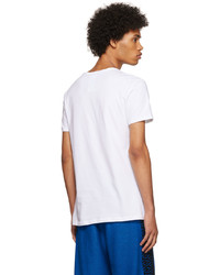T-shirt à col en v blanc Versace Underwear