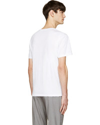 T-shirt à col en v blanc Acne Studios