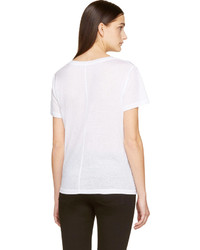 T-shirt à col en v blanc J Brand