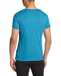 T-shirt à col en v bleu canard edc by Esprit