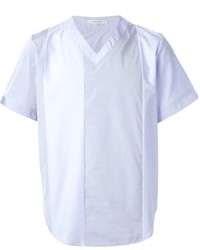 T-shirt à col en v bleu clair Carven