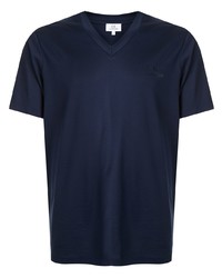 T-shirt à col en v bleu marine CK Calvin Klein