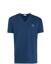 T-shirt à col en v bleu marine Dolce & Gabbana Underwear