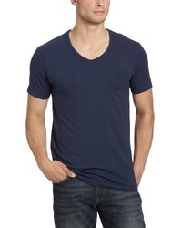T-shirt à col en v bleu marine Jack & Jones