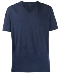 T-shirt à col en v bleu marine John Varvatos Star USA