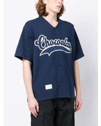 T-shirt à col en v bleu marine Chocoolate