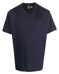 T-shirt à col en v bleu marine Polo Ralph Lauren