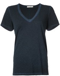 T-shirt à col en v bleu marine Rag & Bone