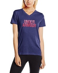 T-shirt à col en v bleu marine Under Armour