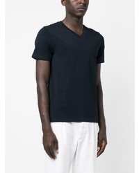 T-shirt à col en v bleu marine Filippa K