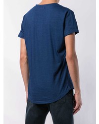 T-shirt à col en v bleu marine Orlebar Brown