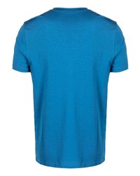 T-shirt à col en v bleu Majestic Filatures
