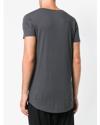 T-shirt à col en v gris foncé Unconditional