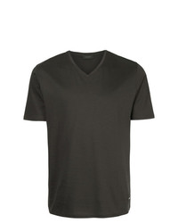 T-shirt à col en v gris foncé D'urban