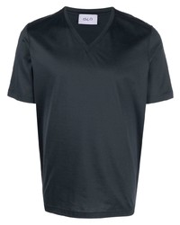 T-shirt à col en v gris foncé D4.0