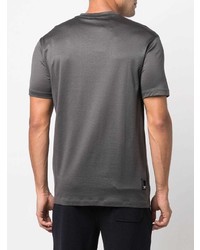 T-shirt à col en v gris foncé Emporio Armani