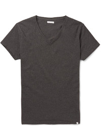 T-shirt à col en v gris foncé Orlebar Brown