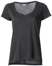 T-shirt à col en v gris foncé Splendid