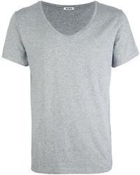 T-shirt à col en v gris Acne Studios