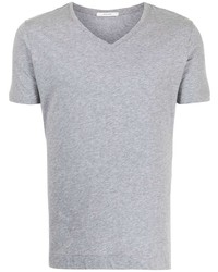 T-shirt à col en v gris Adam Lippes