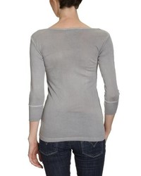 T-shirt à col en v gris Blaumax