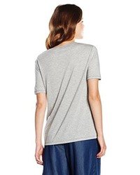 T-shirt à col en v gris BOSS ORANGE