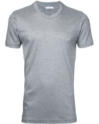 T-shirt à col en v gris ESTNATION