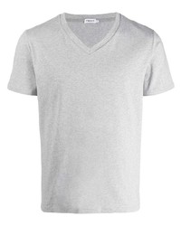 T-shirt à col en v gris Filippa K