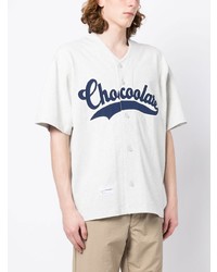 T-shirt à col en v gris Chocoolate