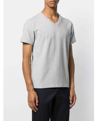 T-shirt à col en v gris Filippa K