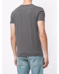 T-shirt à col en v gris Versace