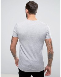 T-shirt à col en v gris Asos