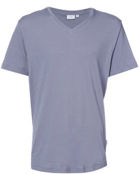 T-shirt à col en v gris Onia