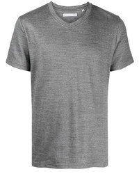 T-shirt à col en v gris Private Stock