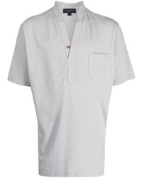 T-shirt à col en v gris Sease