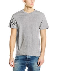 T-shirt à col en v gris Stedman Apparel