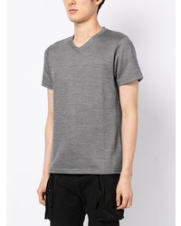 T-shirt à col en v gris Private Stock