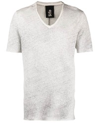 T-shirt à col en v gris Thom Krom