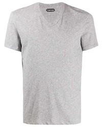 T-shirt à col en v gris Tom Ford