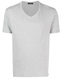 T-shirt à col en v gris Tom Ford