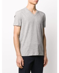 T-shirt à col en v gris Tom Ford