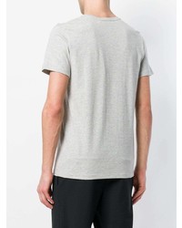 T-shirt à col en v gris Plein Sport