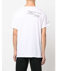 T-shirt à col en v imprimé blanc et noir Zadig & Voltaire