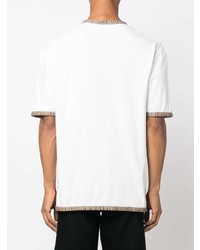 T-shirt à col en v imprimé blanc Ambush