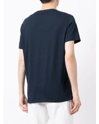 T-shirt à col en v imprimé bleu marine Armani Exchange