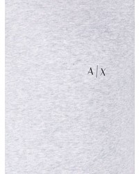 T-shirt à col en v imprimé gris Armani Exchange