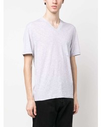 T-shirt à col en v imprimé gris IRO