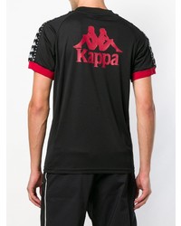 T-shirt à col en v imprimé noir Kappa