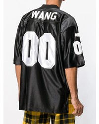 T-shirt à col en v imprimé noir Alexander Wang