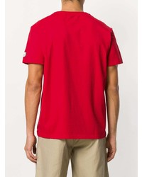 T-shirt à col en v imprimé rouge Perfect Moment